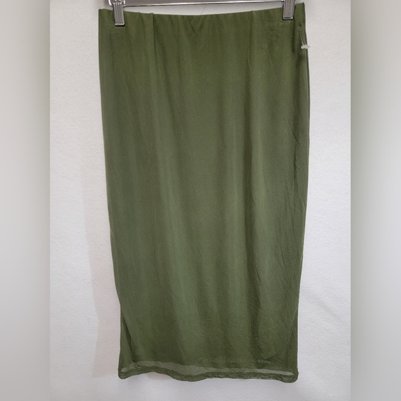 AFRM Los Angeles Dresses & Skirts - AFRM Olive Lined Midi Skirt Womens Size Small